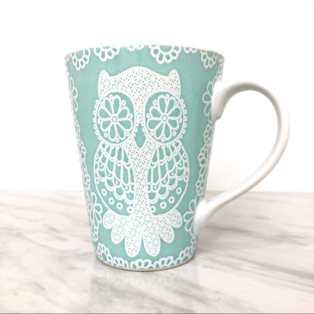 Roscher Lace Owl Collection Stoneware Coffee Mug